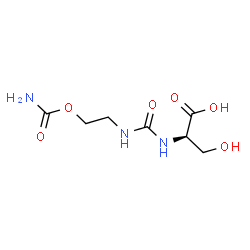 ChemSpider 2D Image | N-{[2-(Carbamoyloxy)ethyl]carbamoyl}-D-serine | C7H13N3O6