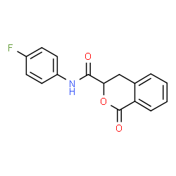 ChemSpider 2D Image | N-(4-Fluorophenyl)-1-oxo-3,4-dihydro-1H-isochromene-3-carboxamide | C16H12FNO3