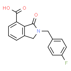 ChemSpider 2D Image | 2-(4-Fluorobenzyl)-3-oxo-4-isoindolinecarboxylic acid | C16H12FNO3
