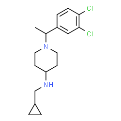 ChemSpider 2D Image | N-(Cyclopropylmethyl)-1-[1-(3,4-dichlorophenyl)ethyl]-4-piperidinamine | C17H24Cl2N2