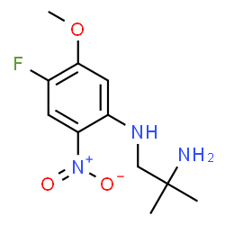ChemSpider 2D Image | N~1~-(4-Fluoro-5-methoxy-2-nitrophenyl)-2-methyl-1,2-propanediamine | C11H16FN3O3