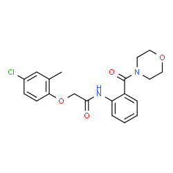 ChemSpider 2D Image | 2-(4-Chloro-2-methylphenoxy)-N-[2-(4-morpholinylcarbonyl)phenyl]acetamide | C20H21ClN2O4