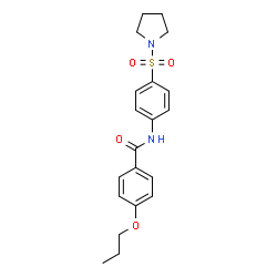 ChemSpider 2D Image | 4-Propoxy-N-[4-(1-pyrrolidinylsulfonyl)phenyl]benzamide | C20H24N2O4S