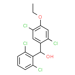 ChemSpider 2D Image | (2,5-Dichloro-4-ethoxyphenyl)(2,6-dichlorophenyl)methanol | C15H12Cl4O2