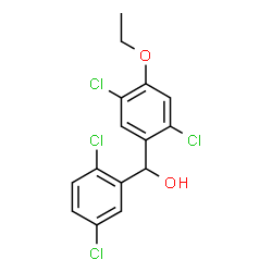 ChemSpider 2D Image | (2,5-Dichloro-4-ethoxyphenyl)(2,5-dichlorophenyl)methanol | C15H12Cl4O2