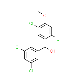 ChemSpider 2D Image | (2,5-Dichloro-4-ethoxyphenyl)(3,5-dichlorophenyl)methanol | C15H12Cl4O2