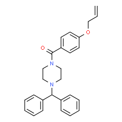 ChemSpider 2D Image | [4-(Allyloxy)phenyl][4-(diphenylmethyl)-1-piperazinyl]methanone | C27H28N2O2