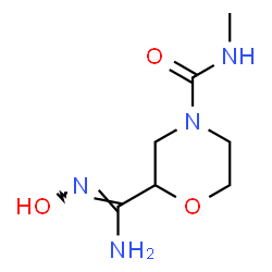 ChemSpider 2D Image | 2-(N'-Hydroxycarbamimidoyl)-N-methyl-4-morpholinecarboxamide | C7H14N4O3