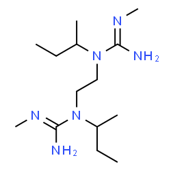 ChemSpider 2D Image | 1,1'-(1,2-Ethanediyl)bis(1-sec-butyl-2-methylguanidine) | C14H32N6