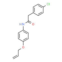 ChemSpider 2D Image | N-[4-(Allyloxy)phenyl]-2-(4-chlorophenyl)acetamide | C17H16ClNO2