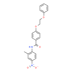 ChemSpider 2D Image | N-(2-Methyl-4-nitrophenyl)-4-(2-phenoxyethoxy)benzamide | C22H20N2O5