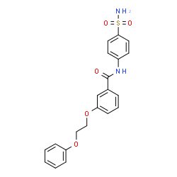 ChemSpider 2D Image | 3-(2-Phenoxyethoxy)-N-(4-sulfamoylphenyl)benzamide | C21H20N2O5S