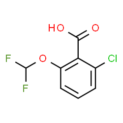 ChemSpider 2D Image | 2-Chloro-6-(difluoromethoxy)benzoic acid | C8H5ClF2O3
