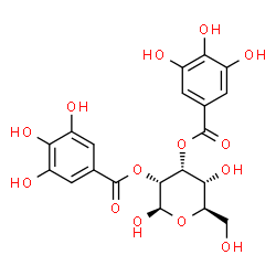 ChemSpider 2D Image | 2,3-Bis-O-(3,4,5-trihydroxybenzoyl)-beta-D-allopyranose | C20H20O14