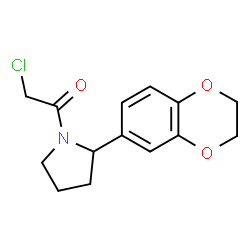 ChemSpider 2D Image | 1-(chloroacetyl)-2-(2,3-dihydro-1,4-benzodioxin-6-yl)pyrrolidine | C14H16ClNO3