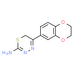 ChemSpider 2D Image | 5-(2,3-Dihydro-1,4-benzodioxin-6-yl)-6H-1,3,4-thiadiazin-2-amine | C11H11N3O2S