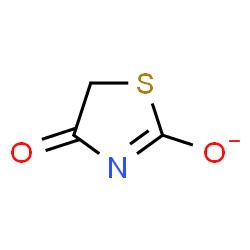 ChemSpider 2D Image | 4-Oxo-4,5-dihydro-1,3-thiazol-2-olate | C3H2NO2S