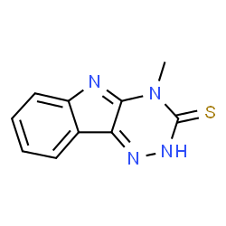 ChemSpider 2D Image | 4-methyl-4H-[1,2,4]triazino[5,6-b]indole-3-thiol | C10H8N4S