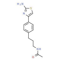 ChemSpider 2D Image | N-(3-(4-(2-Aminothiazol-4-yl)phenyl)propyl)acetamide | C14H17N3OS