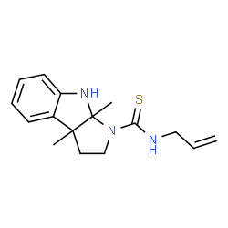 ChemSpider 2D Image | N-Allyl-3a,8a-dimethyl-3,3a,8,8a-tetrahydropyrrolo[2,3-b]indole-1(2H)-carbothioamide | C16H21N3S