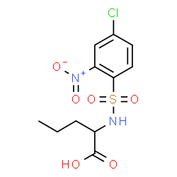 ChemSpider 2D Image | N-[(4-Chloro-2-nitrophenyl)sulfonyl]norvaline | C11H13ClN2O6S