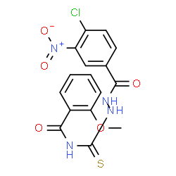 ChemSpider 2D Image | N-{[2-(4-Chloro-3-nitrobenzoyl)hydrazino]carbonothioyl}-2-methoxybenzamide | C16H13ClN4O5S