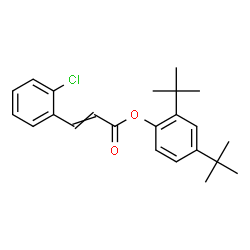 ChemSpider 2D Image | 2,4-Bis(2-methyl-2-propanyl)phenyl 3-(2-chlorophenyl)acrylate | C23H27ClO2