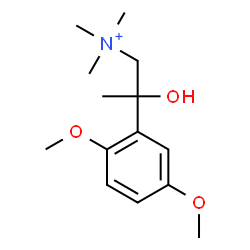 ChemSpider 2D Image | 2-(2,5-Dimethoxyphenyl)-2-hydroxy-N,N,N-trimethyl-1-propanaminium | C14H24NO3