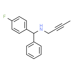 ChemSpider 2D Image | N-[(4-Fluorophenyl)(phenyl)methyl]-2-butyn-1-amine | C17H16FN
