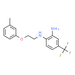 ChemSpider 2D Image | N~1~-[2-(3-Methylphenoxy)ethyl]-4-(trifluoromethyl)-1,2-benzenediamine | C16H17F3N2O