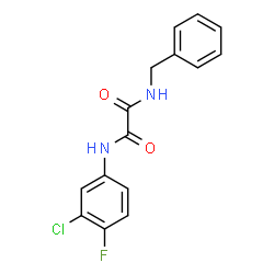ChemSpider 2D Image | N-Benzyl-N'-(3-chloro-4-fluorophenyl)ethanediamide | C15H12ClFN2O2