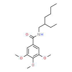 ChemSpider 2D Image | N-(2-Ethylhexyl)-3,4,5-trimethoxybenzamide | C18H29NO4