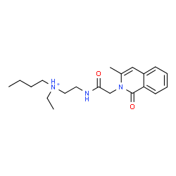 ChemSpider 2D Image | N-Ethyl-N-(2-{[(3-methyl-1-oxo-2(1H)-isoquinolinyl)acetyl]amino}ethyl)-1-butanaminium | C20H30N3O2