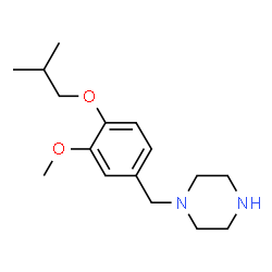 ChemSpider 2D Image | 1-(4-Isobutoxy-3-methoxybenzyl)piperazine | C16H26N2O2