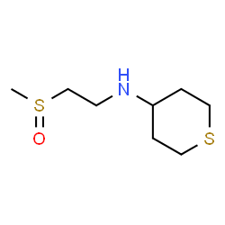 ChemSpider 2D Image | N-[2-(Methylsulfinyl)ethyl]tetrahydro-2H-thiopyran-4-amine | C8H17NOS2