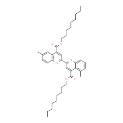 ChemSpider 2D Image | Dinonyl 5,6'-dimethyl-2,2'-biquinoline-4,4'-dicarboxylate | C40H52N2O4