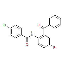 ChemSpider 2D Image | N-(2-Benzoyl-4-bromophenyl)-4-chlorobenzamide | C20H13BrClNO2