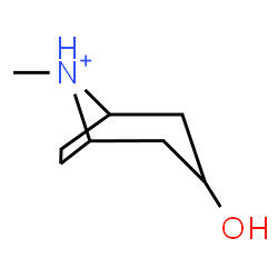 ChemSpider 2D Image | 3-Hydroxy-8-methyl-8-azoniabicyclo[3.2.1]octane | C8H16NO