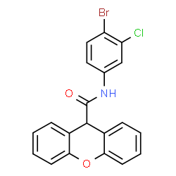 ChemSpider 2D Image | N-(4-Bromo-3-chlorophenyl)-9H-xanthene-9-carboxamide | C20H13BrClNO2
