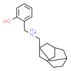 ChemSpider 2D Image | (2-Hydroxyphenyl)-N-(tricyclo[4.3.1.1~3,8~]undec-1-ylmethyl)methanaminium | C19H28NO