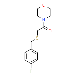 ChemSpider 2D Image | 2-[(4-Fluorobenzyl)sulfanyl]-1-(4-morpholinyl)ethanone | C13H16FNO2S
