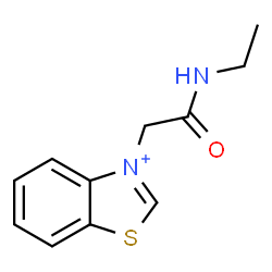ChemSpider 2D Image | 3-[2-(Ethylamino)-2-oxoethyl]-1,3-benzothiazol-3-ium | C11H13N2OS
