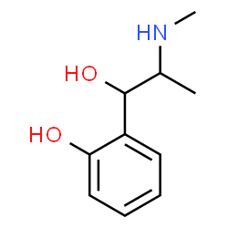 ChemSpider 2D Image | 2-[1-Hydroxy-2-(methylamino)propyl]phenol | C10H15NO2
