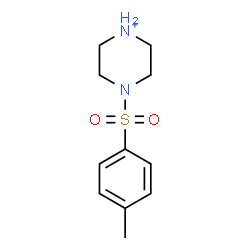 ChemSpider 2D Image | 4-[(4-Methylphenyl)sulfonyl]piperazin-1-ium | C11H17N2O2S