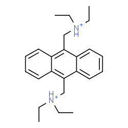 ChemSpider 2D Image | N,N'-[9,10-Anthracenediylbis(methylene)]bis(N-ethylethanaminium) | C24H34N2