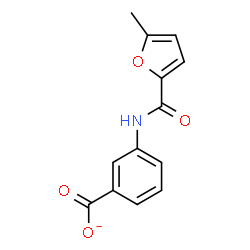 ChemSpider 2D Image | 3-[(5-Methyl-2-furoyl)amino]benzoate | C13H10NO4