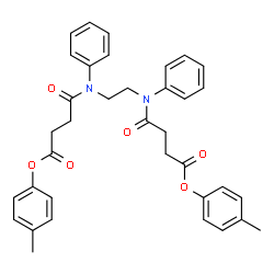 ChemSpider 2D Image | Bis(4-methylphenyl) 4,4'-[1,2-ethanediylbis(phenylimino)]bis(4-oxobutanoate) | C36H36N2O6