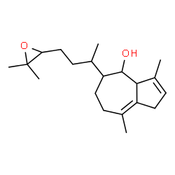ChemSpider 2D Image | 5-[4-(3,3-Dimethyl-2-oxiranyl)-2-butanyl]-3,8-dimethyl-1,3a,4,5,6,7-hexahydro-4-azulenol | C20H32O2