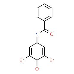 ChemSpider 2D Image | N-(3,5-Dibromo-4-oxo-2,5-cyclohexadien-1-ylidene)benzamide | C13H7Br2NO2