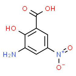 ChemSpider 2D Image | 3-amino-5-nitrosalicylic acid | C7H6N2O5